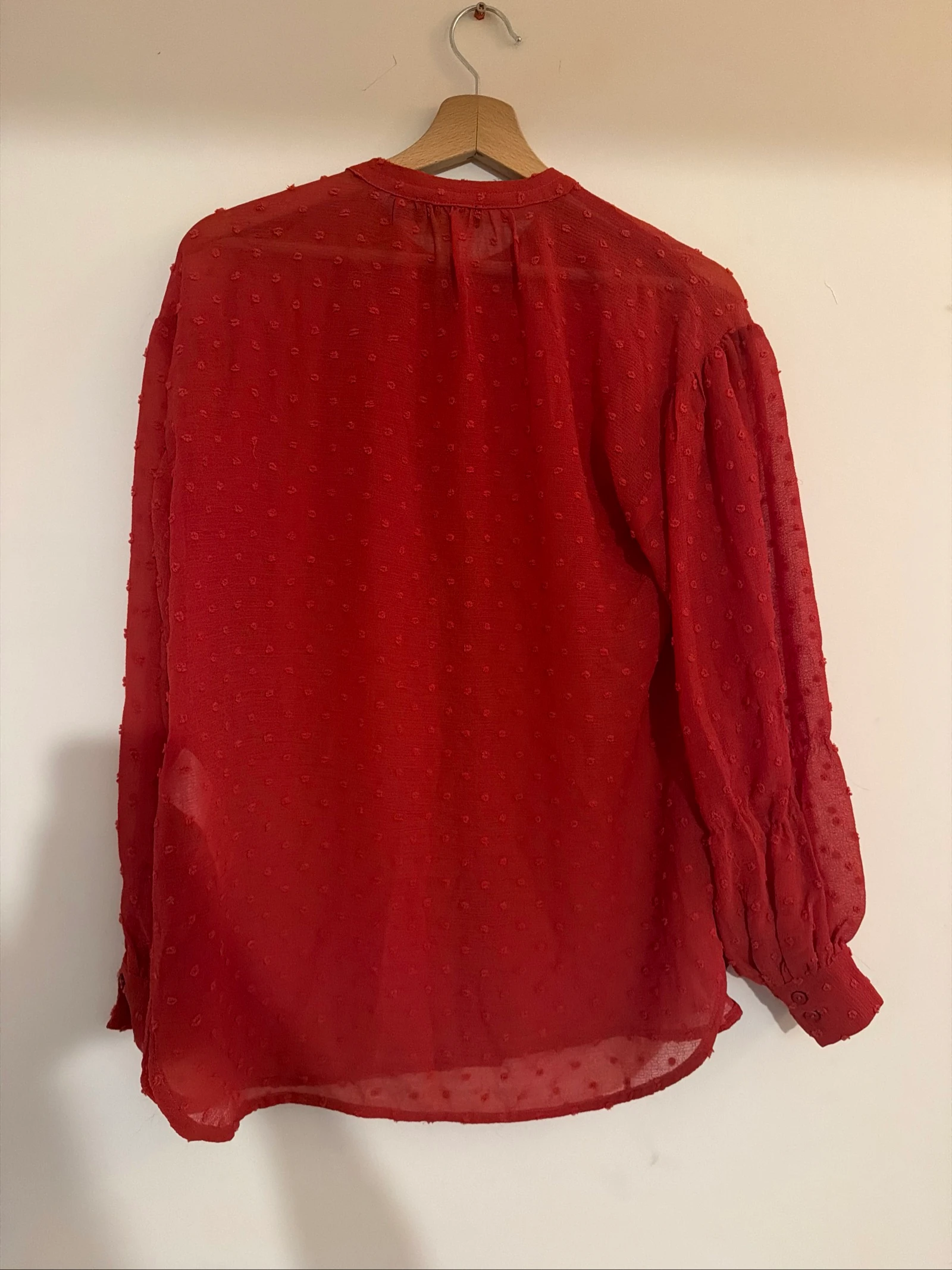 Women's red blouse size S soaked very good condition – photo 4
